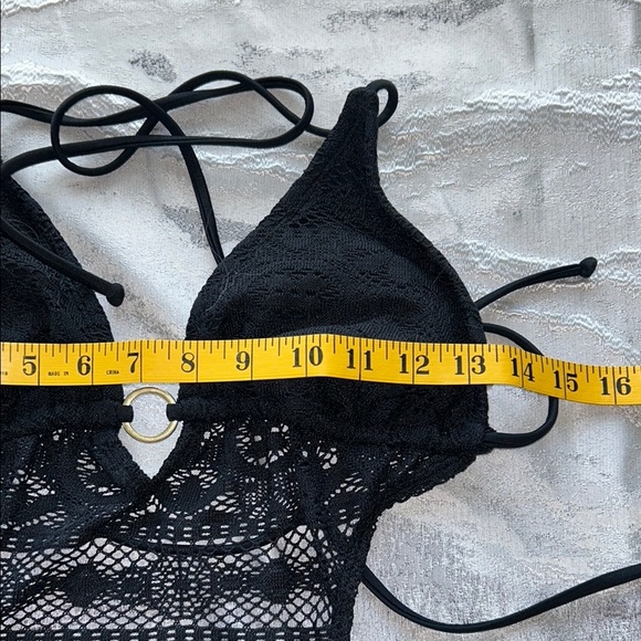 Xhilaration Black Lace One Piece Swimsuit - Picture 7 of 10